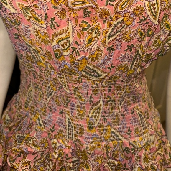 Patrons of Peace Women's Floral Ruffle Mini Dress Pink multi  Size L - Picture 6 of 14